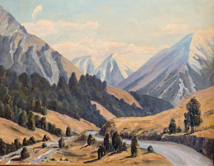 A Durant |  View from Craigie Burn Cutting new Cass | Arthurs Pass  | McAtamney Gallery and Design Store